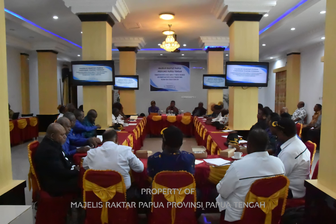 Rapat Pembentukan Pansus Amdal PTFI dan Pemilu Provinsi Papua Tengah 2024